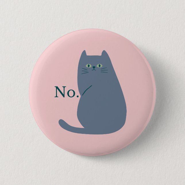 Badge Rond 5 Cm Chat de Rejet (Devant)