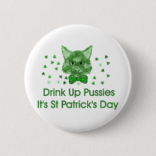 Badge Rond 5 Cm Chat de Scrapper du jour de St Patrick