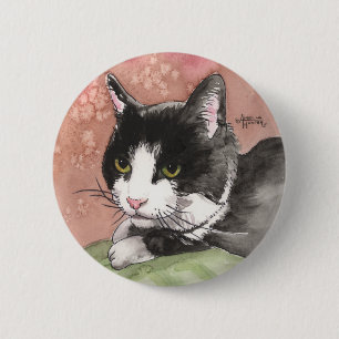 Badge Rond 5 Cm Chat de smoking