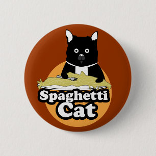 Badge Rond 5 Cm Chat de spaghetti