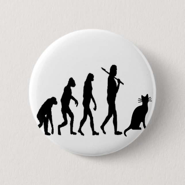 Badge Rond 5 Cm Chat d'Evoultion "nous croyons" - les amoureux de (Devant)