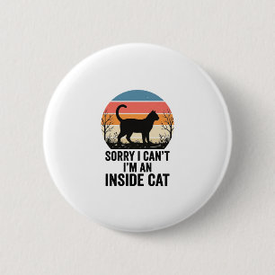 Badge Rond 5 Cm Chat drôle à l'intérieur Design vintage pour amate