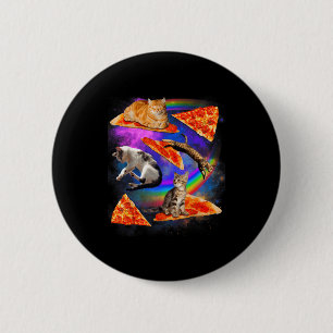 Badge Rond 5 Cm Chat drôle de galaxie de Noël dans l'espace Chat r
