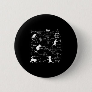 Badge Rond 5 Cm Chat Drôle Jouer Avec Math Formules Kitten Chat Un