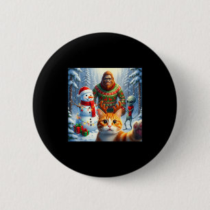 Badge Rond 5 Cm Chat Drôle Selfie Bigfoot Humour Hommes Femmes Enf