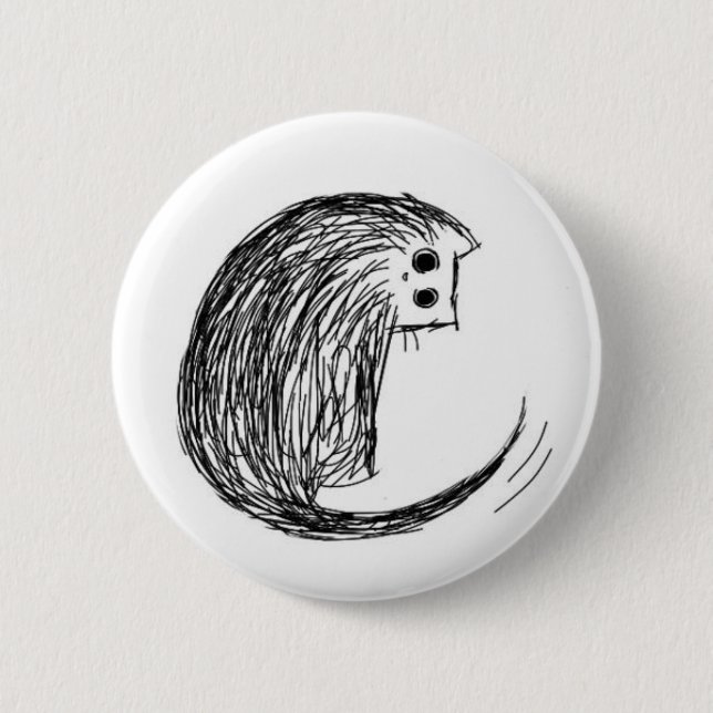 Badge Rond 5 Cm Chat et queue (Devant)