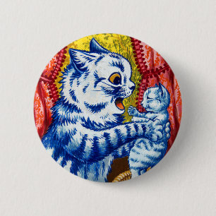 Badge Rond 5 Cm Chat et ses chatons