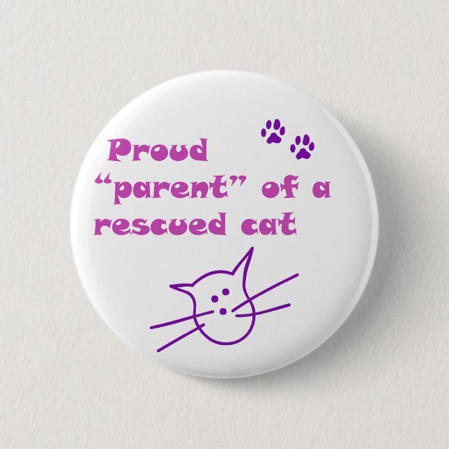 Badge Rond 5 Cm chat fier (Devant)