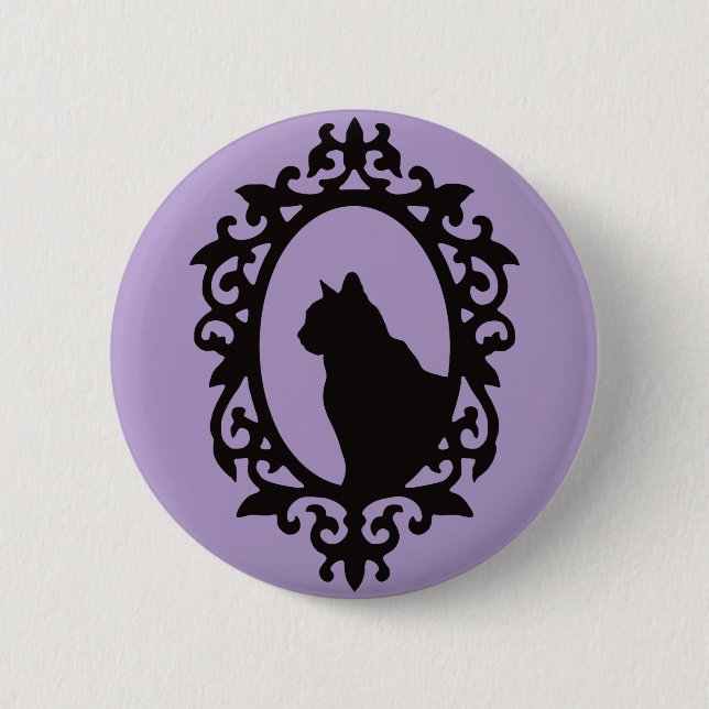 Badge Rond 5 Cm Chat gothique victorien (Devant)