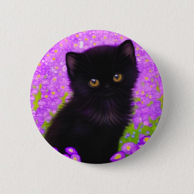 Badge Rond 5 Cm Chat Gustav Klimt (Devant)