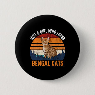 Badge Rond 5 Cm Chat - Juste Une Fille Qui Aime Les Chats Du Benga