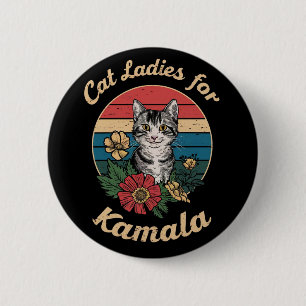 Badge Rond 5 Cm Chat Ladies For Kamala (4)
