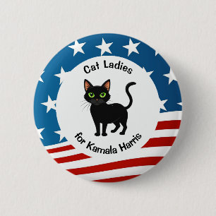 Badge Rond 5 Cm Chat Ladies for Kamala Design