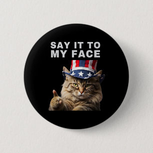 Badge Rond 5 Cm Chat Le Dire À Mon Visage Kamala Harris
