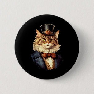 Badge Rond 5 Cm Chat Mariage mariée Groom Animaux Propriétaires Ch