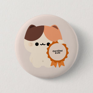 Badge Rond 5 Cm Chat mignon certifié