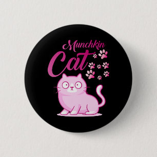 Badge Rond 5 Cm Chat Munchkin