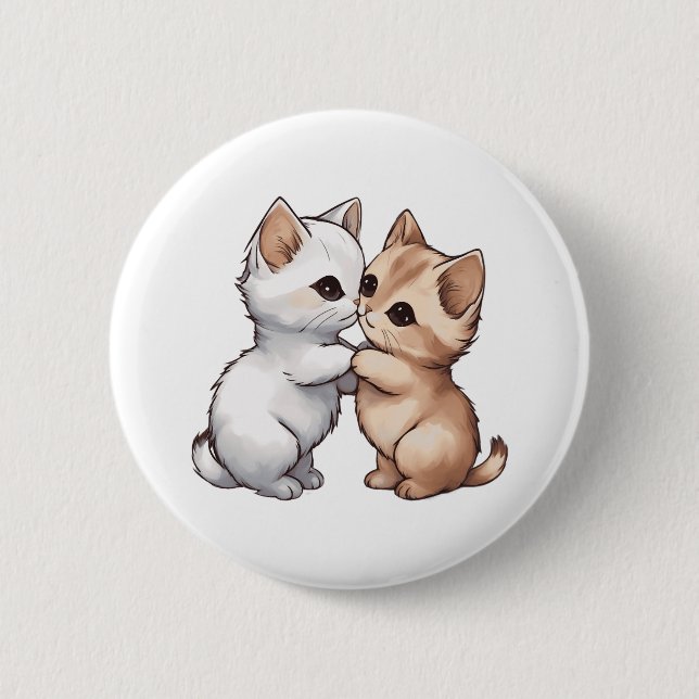 Badge Rond 5 Cm Chat Munchkin Cute T-shirt classique (Devant)