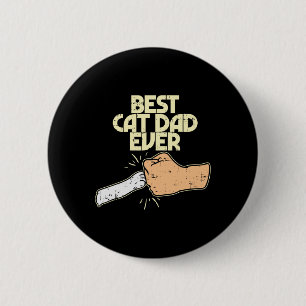 Badge Rond 5 Cm Chat Papa Jamais Drôle Kitten Animateur Adulte Pro