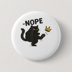 Badge Rond 5 Cm Chat Pas De Rois En Amérique 