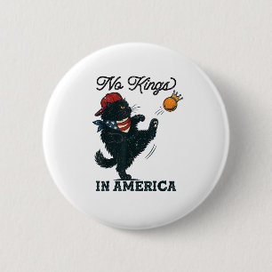 Badge Rond 5 Cm Chat Pas De Rois En Amérique Vintage Chats Contre
