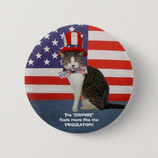 Badge Rond 5 Cm Chat politique drôle/Kitty