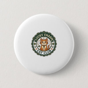 Badge Rond 5 Cm Chat porte-bonheur POD Art Vector - Chat porte-bon