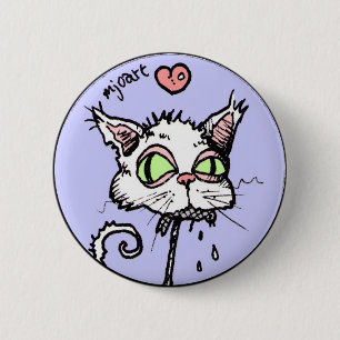 Badge Rond 5 Cm Chat puant