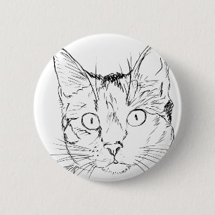 Badge Rond 5 Cm Chat Puddy