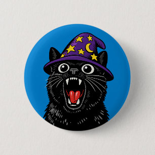 Badge Rond 5 Cm Chat qui hurle