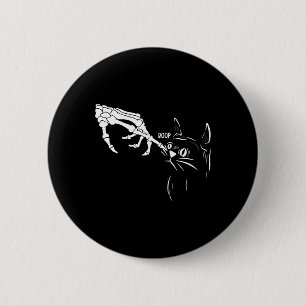 Badge Rond 5 Cm Chat Squelette Halloween Chats Lover Pet Ow