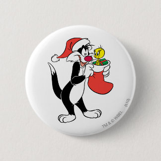 Badge Rond 5 Cm Chat SYLVESTER™ avec stockage