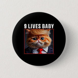 Badge Rond 5 Cm Chat Trump 9 Vit Bébé Drôle Vote Pour Trump Chats