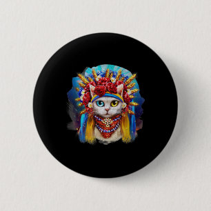Badge Rond 5 Cm Chat Vintage Ukraine 90s Ukrainienne Amoureuse des