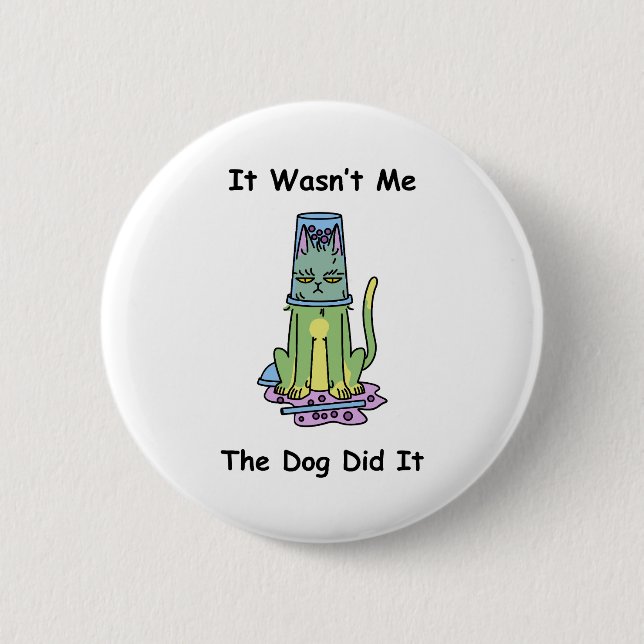 Badge Rond 5 Cm Chat Whimsical (Devant)
