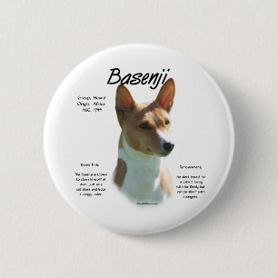 Badge Rond 5 Cm Châtaigner Basenji Histoire Design Tout sur Basenj