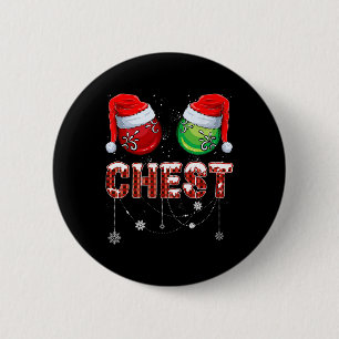 Badge Rond 5 Cm Châtaignes de famille à jumelles de Noël