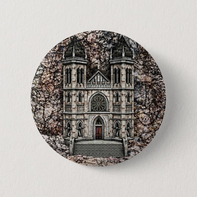Badge Rond 5 Cm Château (Devant)
