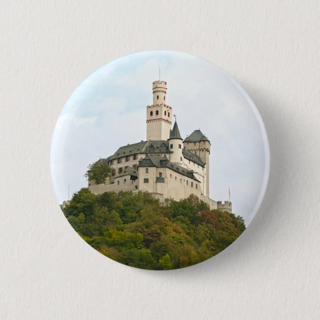 Badge Rond 5 Cm Château (Devant)