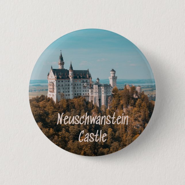 Badge Rond 5 Cm Château de Neuschwanstein Allemagne (Devant)