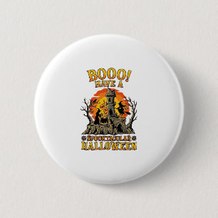 Badge Rond 5 Cm Château de sorcière de Halloween Spooktacular Booo