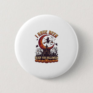 Badge Rond 5 Cm Château De Sorcière D'Halloween Prêt Depuis La Lun