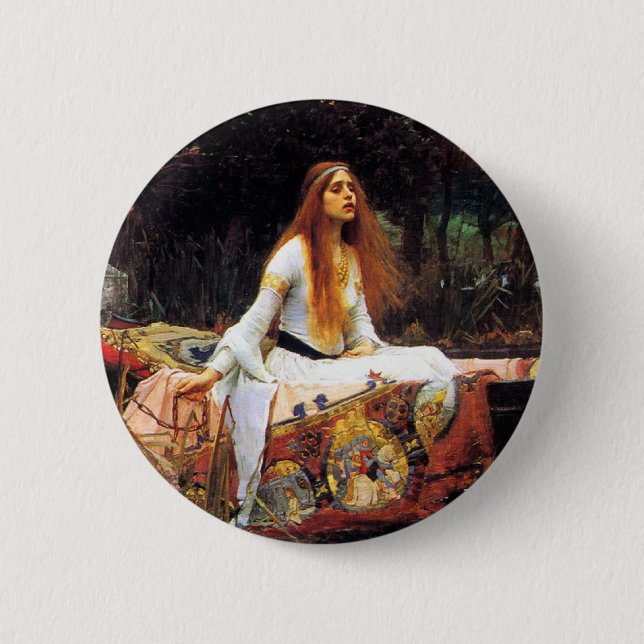 Badge Rond 5 Cm Château d'eau Madame de bouton de Shalott (Devant)