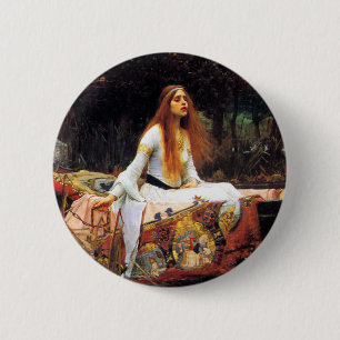 Badge Rond 5 Cm Château d'eau Madame de bouton de Shalott