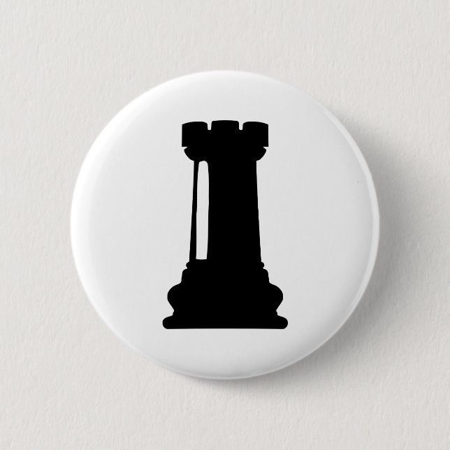 Badge Rond 5 Cm Château d'échecs (Devant)