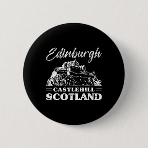 Badge Rond 5 Cm Château d'Édimbourg Écosse Écossais Europe Vacance