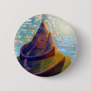 Badge Rond 5 Cm Château du Imaginaire Mikalojus Konstantinas Ciur