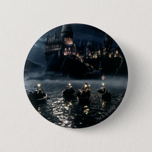 Badge Rond 5 Cm Château Harry Potter | Arrivée à Hogwarts (Devant)