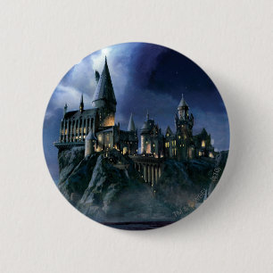 Badge Rond 5 Cm Château Harry Potter   Hogwares à lune