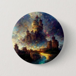 Badge Rond 5 Cm Château magique de l'Imaginaire